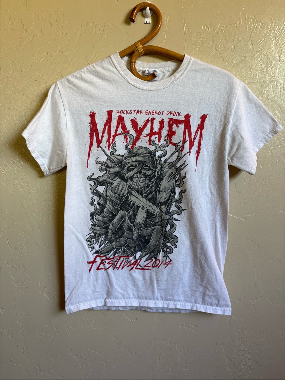2014 Rockstar Energy Drink Mayhem Festival Short Sleeve T-Shirt Size Small